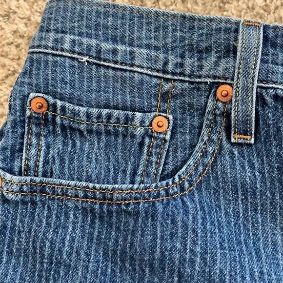 Levi's 501 Striped Denim Shorts Size 28 Waist NWOT - Picture 7 of 12